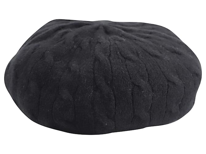 Ralph Lauren Purple Label Beanie Hat in Black Cashmere Wool  ref.631225