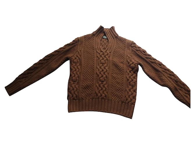 suéter berluti novo nunca usado 100% Tamanho de Cashmere 56 Marrom Casimira  ref.631314