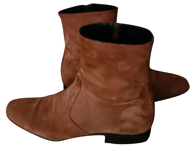 Autre Marque Chelsea boots caramel deerskin suede