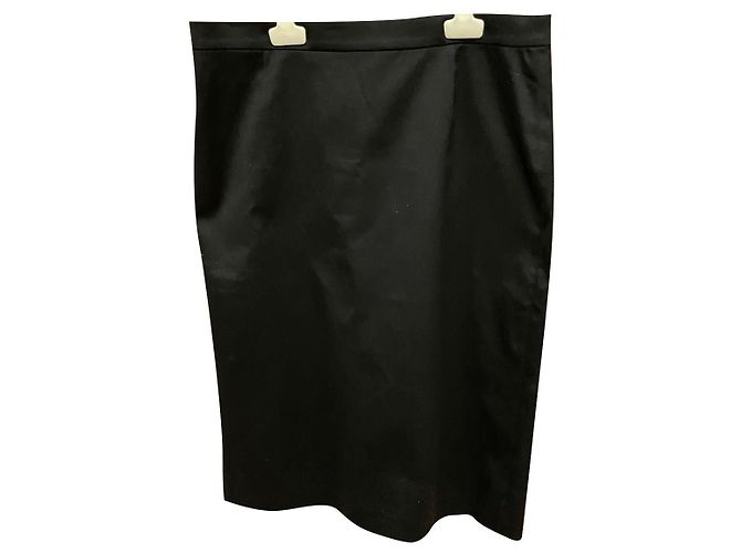 Falda negra Agnès b. de algodón Talla 42 Negro