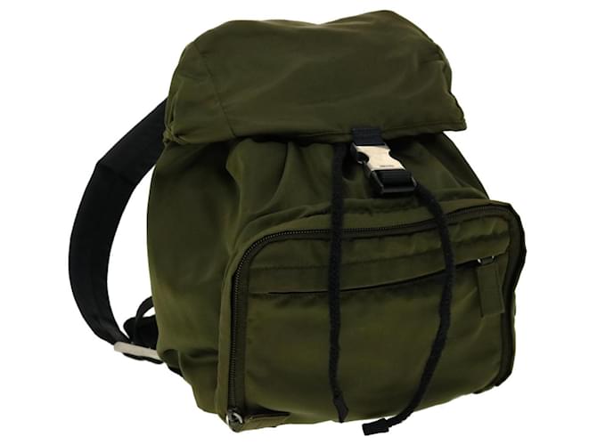 PRADA Backpack Nylon Khaki Auth ki2113  ref.631430