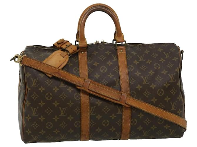 Louis Vuitton Monogram Keepall Bandouliere 45 Boston Bag M.41418 LV Auth ar7402 Leinwand  ref.631437