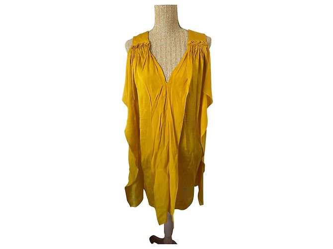 Stella Mc Cartney Robe Stella McCartney en soie jaune
