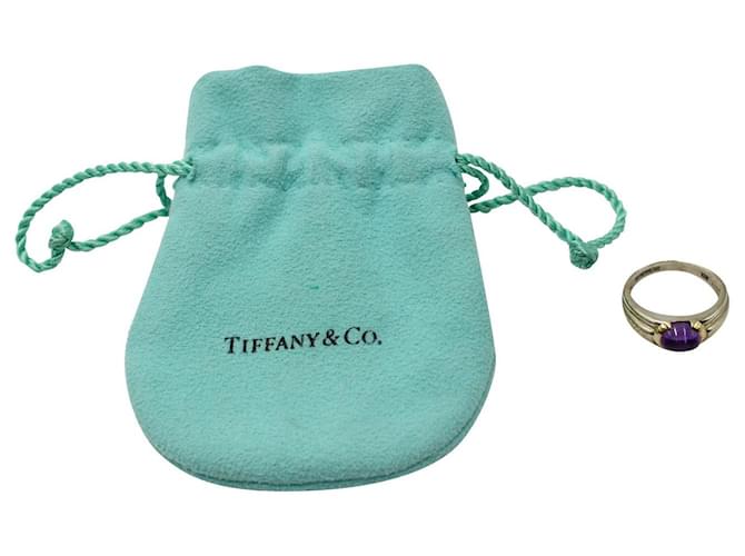 Tiffany & Co plata, Anillo de Oro Amarillo con Amatista Metálico  ref.631752