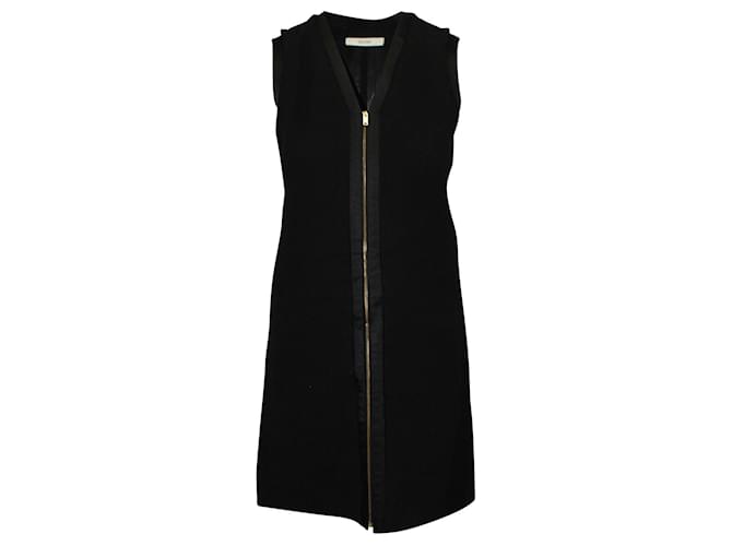 Céline Black Shift Dress with Raw Hem Wool  ref.631781