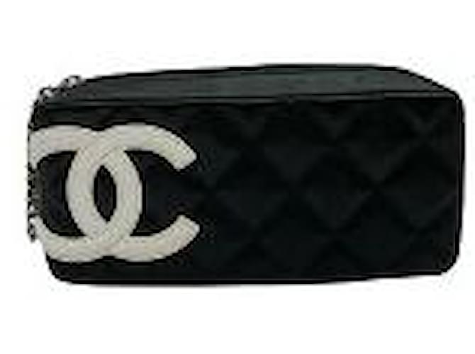 Chanel CHANEL Coco Mark Cosmetic Pouch A29805 SV Metal Fittings Ladies'  Pouch Black Lambskin ref.631828 - Joli Closet