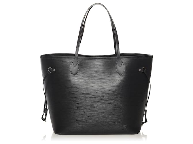 Louis Vuitton Black Epi Neverfull MM Leather  ref.631833