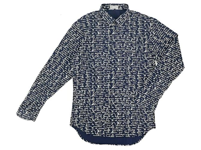 Christian Dior chemises Coton Bleu Marine  ref.631865