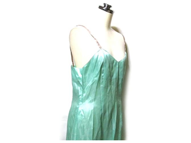 Christian Dior Dresses Green Silk  ref.631872