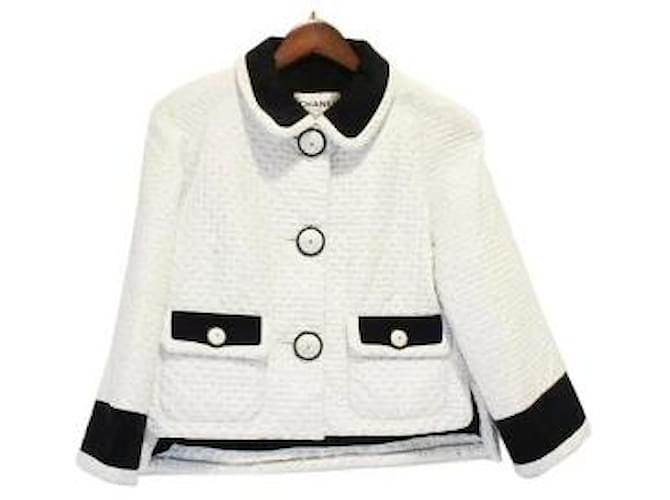 * CHANEL Chanel/Poly Blouson Court Blanc Polyester  ref.631877