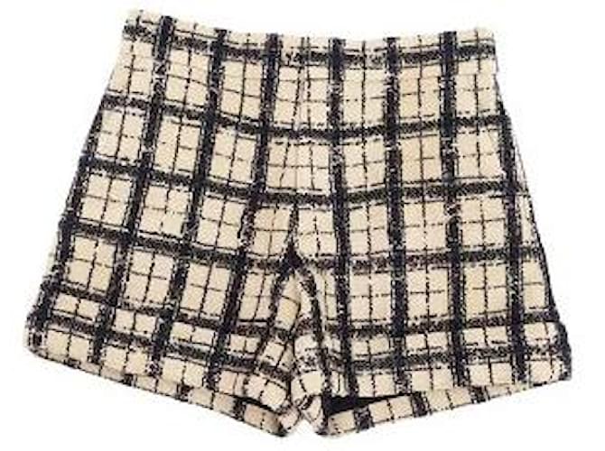 * Pantalon Christian Dior Christian Dior 20SS Tweed Shorts Shorts Femme Bas Soie Coton Polyester Laine Nylon Beige  ref.631910
