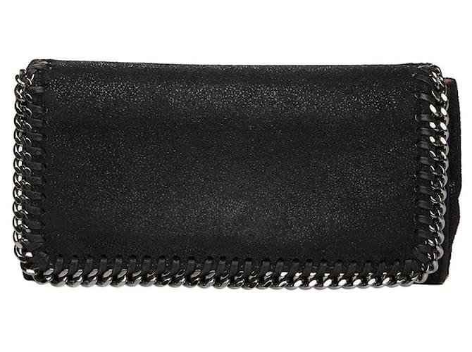 Stella Mc Cartney The Falabella Continental Wallet Black Leather  ref.631953