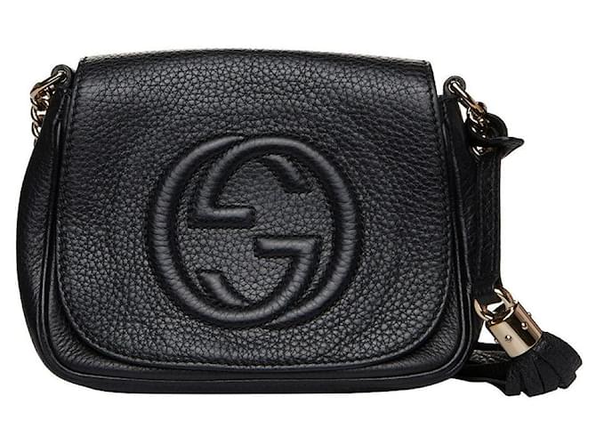 Gucci Soho Crossbody Bag Black Leather  ref.632026