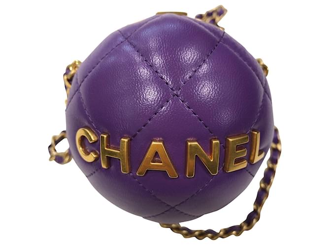 Chanel Sphere Dark purple Leather  ref.632065