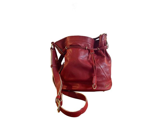 Sac à main Lancel Miss Elsa en cuir rouge