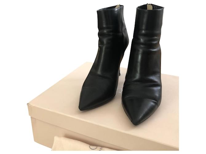 Jimmy Choo Boots Black Leather  ref.632130