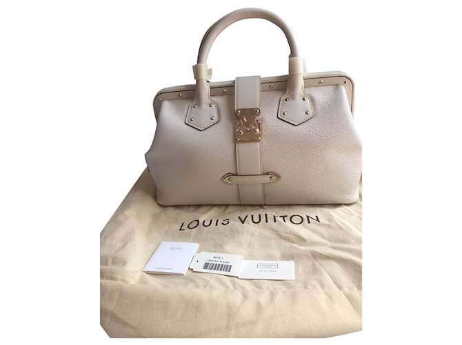 Ingenieux Louis Vuitton genial Aus weiß Leder  ref.632236