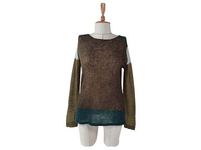 Pull en maille Lupino Block Samsoe & Samsoe Vert Mohair Multicolore