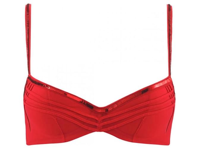 Chantal Thomass Desire Bra 90D Red Polyester Elastane Polyamide  ref.632266