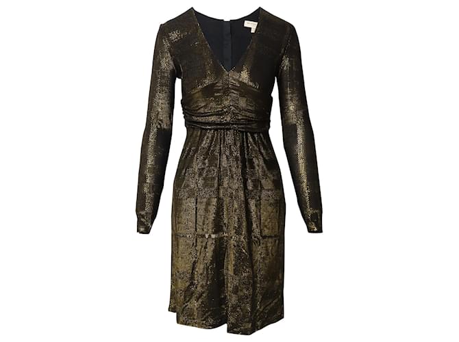 Burberry Metallic Dress in Gold Viscose Golden Cellulose fibre  ref.632340