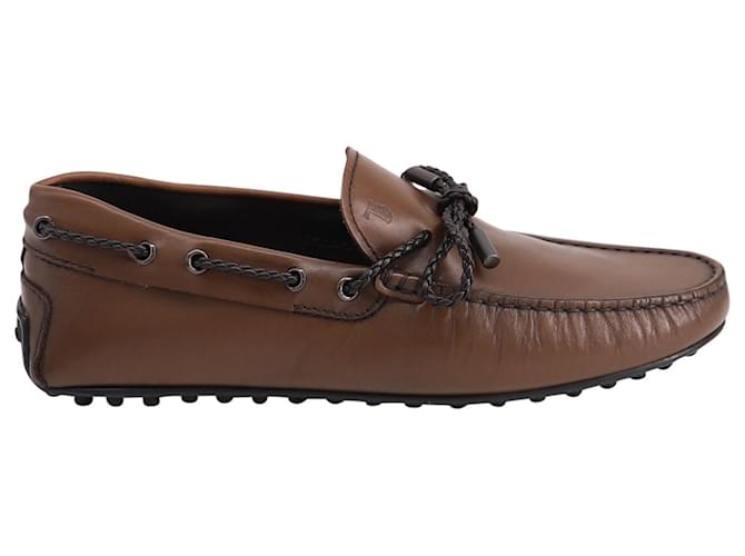 Tod's City Gommino Driving Shoes in Brown Leather   ref.632352
