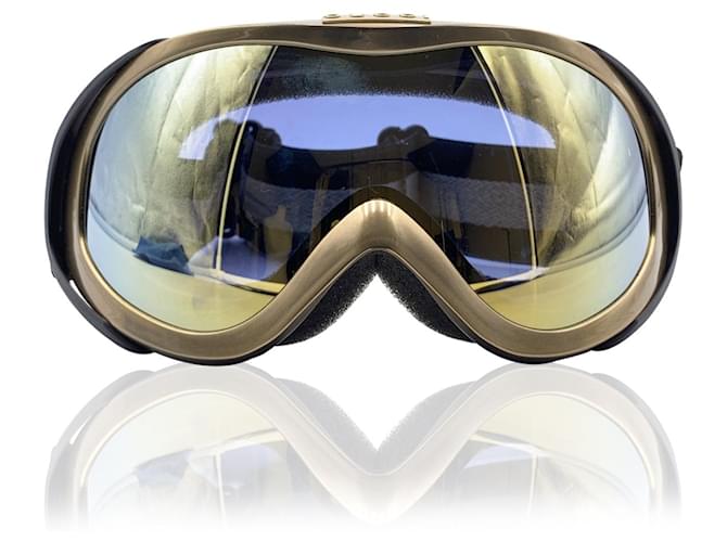 Gucci Gold Tone Ski Snow Googles Sport Eyewear Mod. GG 1653 Golden Plastic  ref.632358