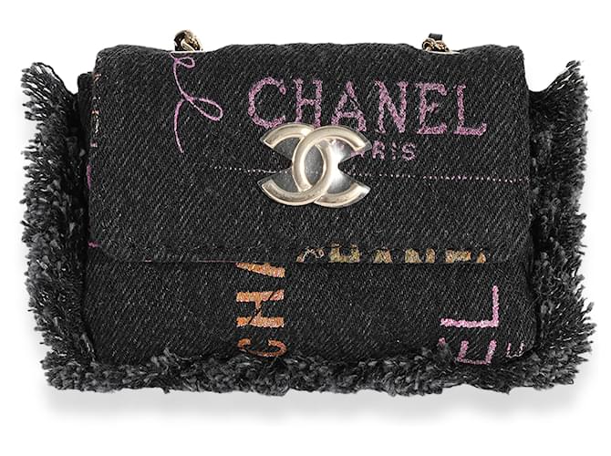 Riñonera Chanel Mood de mezclilla acolchada en negro y multicolor Juan  ref.632456