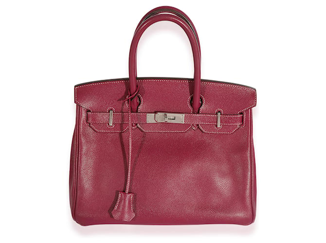 Hermès Hermes Verso Tosca & Rose Tyrien Epsom Birkin 30 Phw  Red Leather  ref.632473