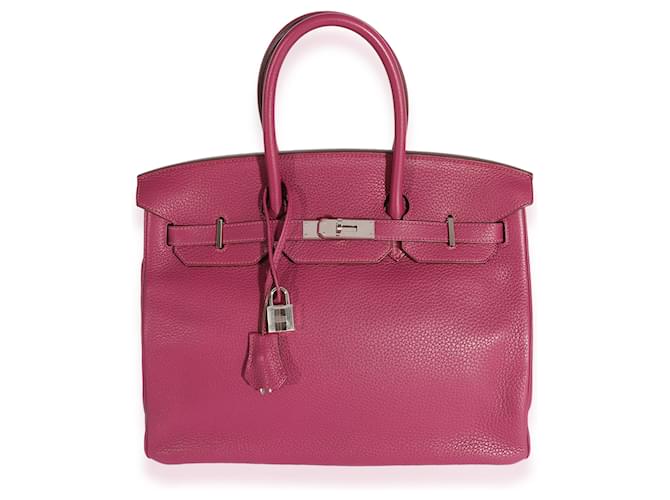 Hermès Hermes Tosca Clemence Birkin 35 PHW Rosa  ref.632478
