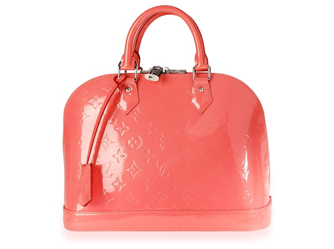 Louis Vuitton Rose Litchi Monogram Vernis Alma Pm  Pink  ref.632503