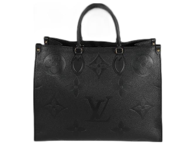 Louis Vuitton Black Monogram Empreinte Onthego Gm Preto  ref.632533