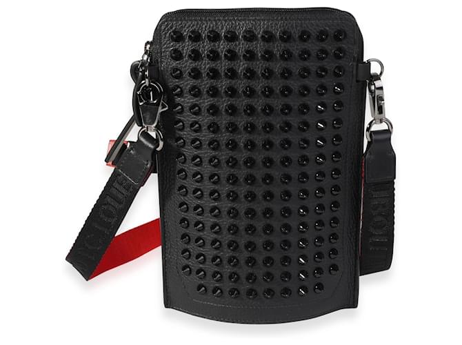 Christian Louboutin Black Empire Spikes Drummed Calf Loubilab Leather Pony-style calfskin  ref.632590