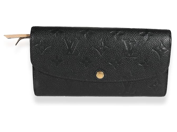 Louis Vuitton Black Monogram Empreinte Emilie Wallet Leather ref