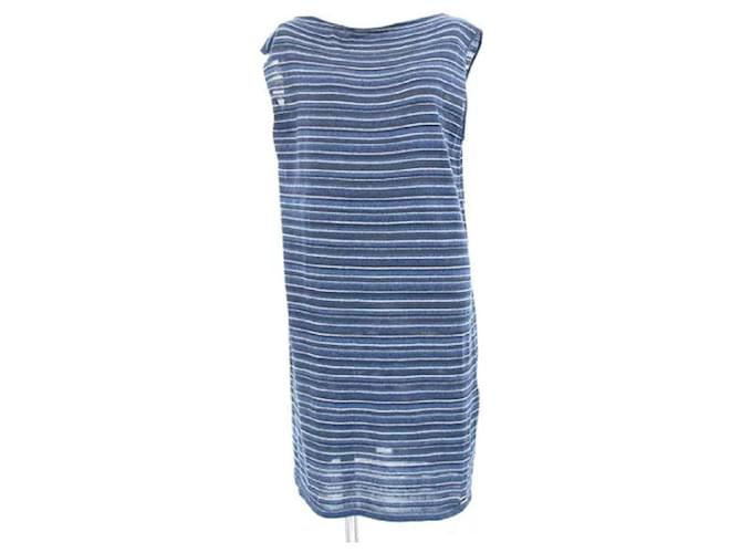 Chanel Navy blue Silk Cotton Nylon  ref.633016