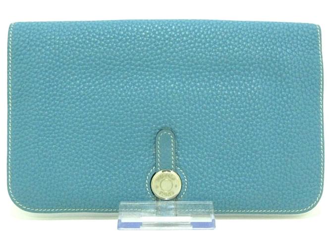 Hermès Dogon Blue Leather  ref.633043