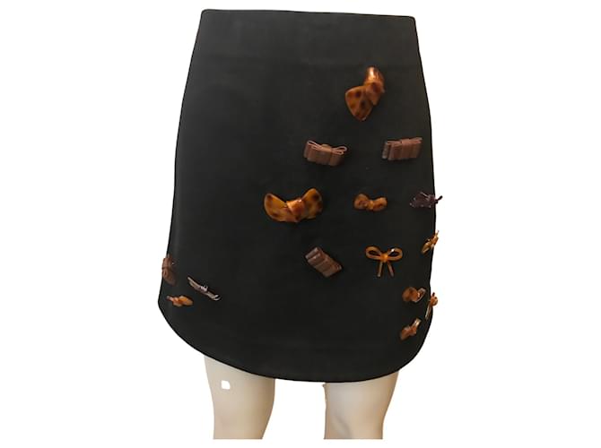 JW Anderson J bow skirt.W Anderson Black Light brown Cotton  ref.633083