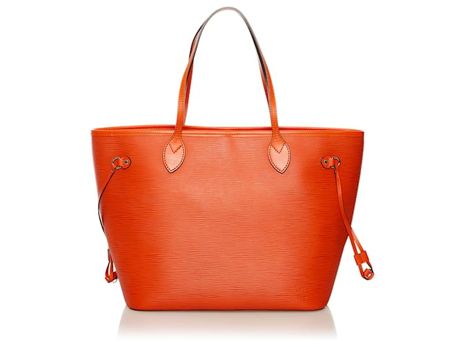 Louis Vuitton Orange Epi Neverfull MM Leather  ref.633154