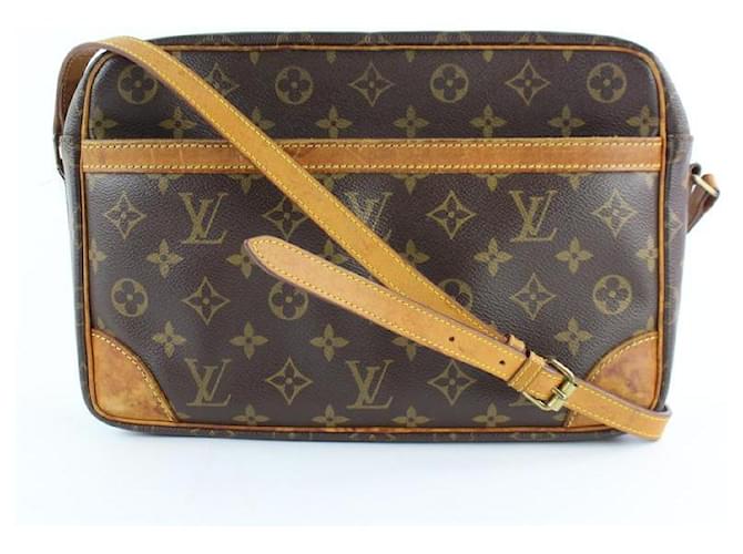 Louis Vuitton Monogram trocadero 27 bolsa cruzada 8LV415segundo Cuero  ref.633174