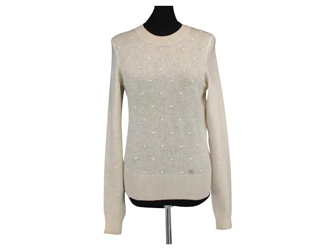 Chanel White Cashmere Mohair  ref.633182