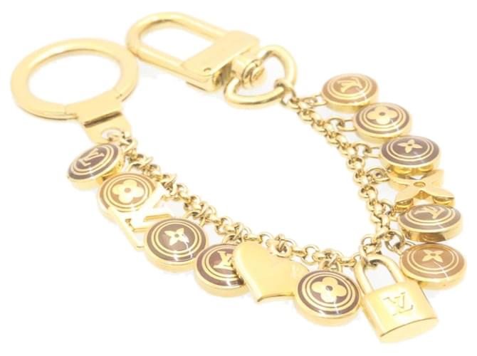 LOUIS VUITTON Porte Cles Chainne Pastille Bag Charm Gold M65386 LV Auth am1035g Golden Metal  ref.633431
