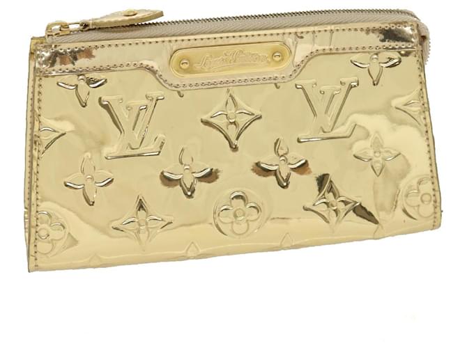Bolsa cosmética LOUIS VUITTON Monogram Miroir Trousse Ouro M95604 Autenticação de LV 31157 Dourado  ref.633463