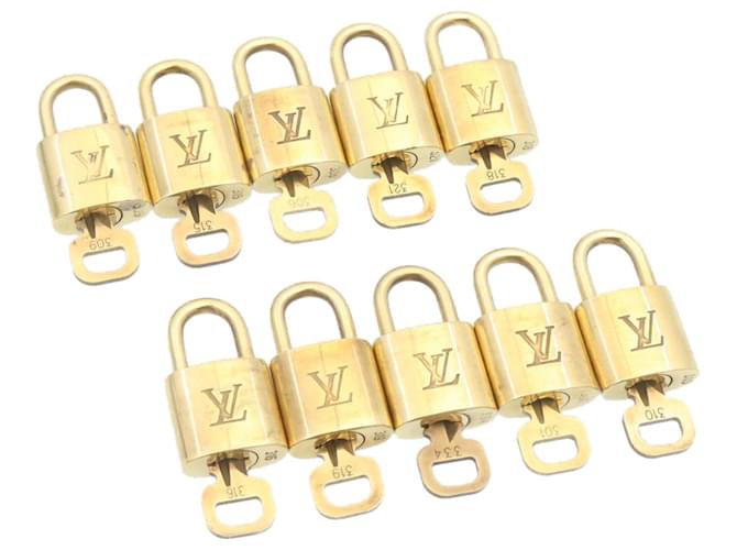 Louis Vuitton padlock 10set Padlock Gold Tone LV Auth am1293g Metal  ref.633477