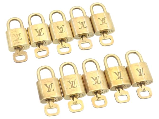 Louis Vuitton padlock 10set Padlock Gold Tone LV Auth am1294g Metal  ref.633478