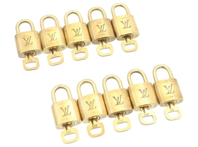Louis Vuitton padlock 10set Padlock Gold Tone LV Auth am1354g Metal  ref.633500