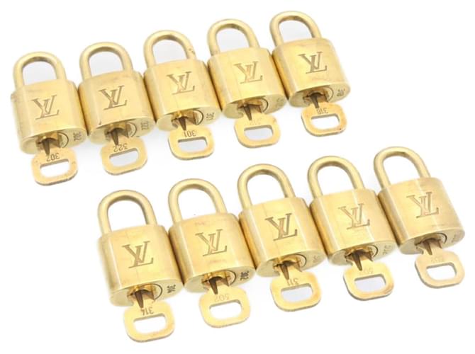 Louis Vuitton padlock 10set Padlock Gold Tone LV Auth am1423g Metal  ref.633523