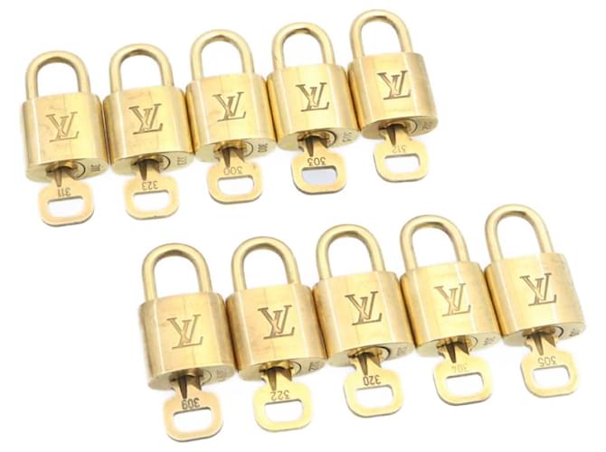 Louis Vuitton padlock 10set Gold Tone LV Auth am1426g Metal  ref.633525