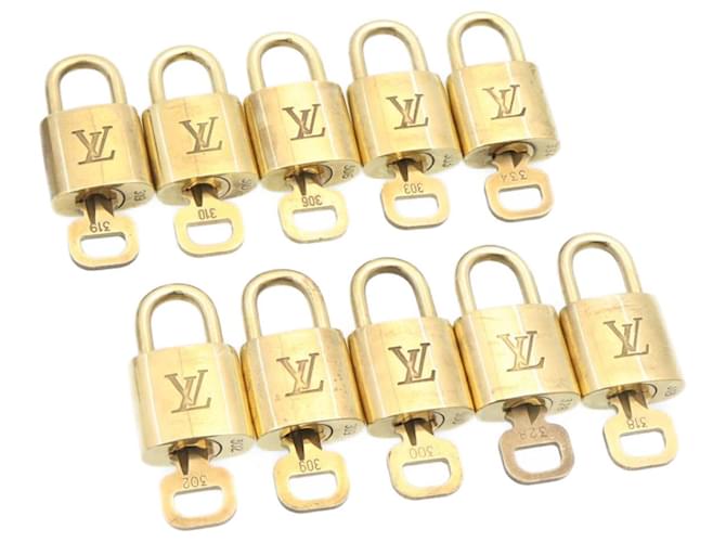 cadenas Louis Vuitton 10ensemble Gold Tone LV Auth am1429g Métal  ref.633528