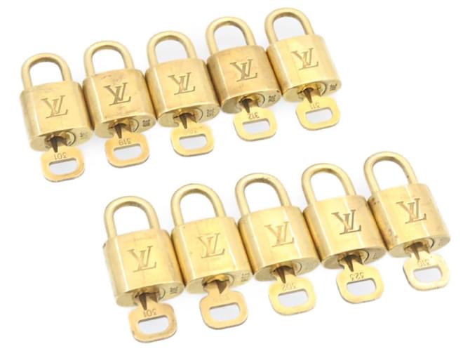 Louis Vuitton padlock 10set Padlock Gold Tone LV Auth am1450g Metal  ref.633535