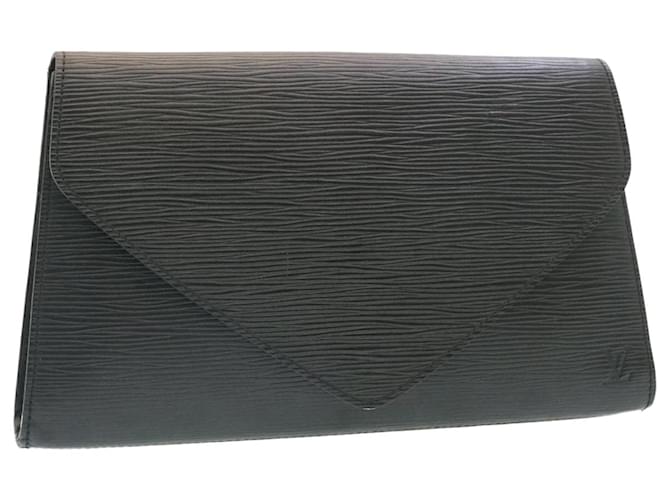 LOUIS VUITTON Epi Art Deco Clutch Bag Black M52632 LV Auth am1652g Leather  ref.633543