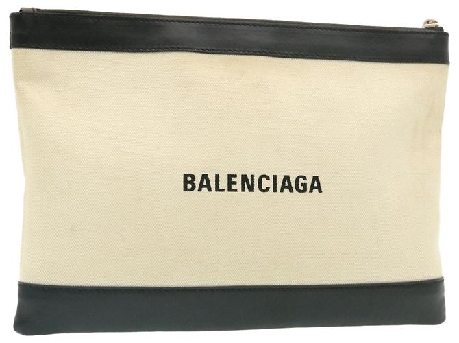 BALENCIAGA Clutch Bag Weiß Auth am1678G